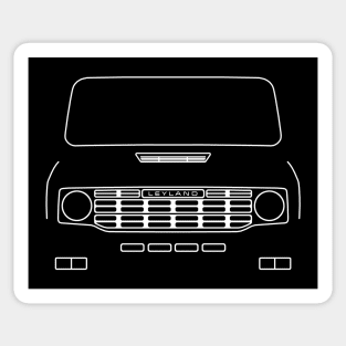 Leyland Sherpa panel van outline graphic (white) Sticker